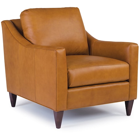 Contemporary Accent Chair with Slope Arms