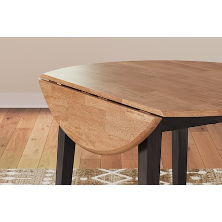 Round Drm Drop Leaf Table