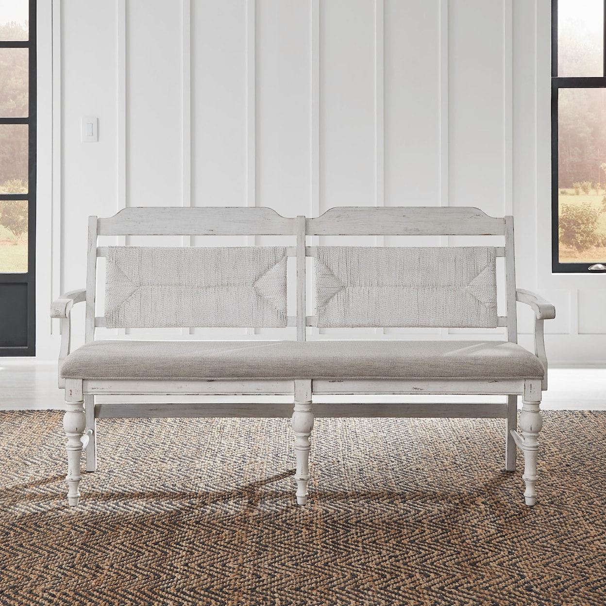 Liberty Furniture River Place Panel Back Bench