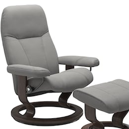 Large Reclining Chair with Classic Base