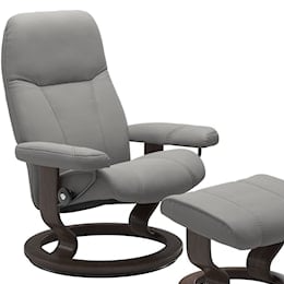 Large Reclining Chair with Classic Base