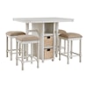 Signature Design by Ashley Robbinsdale Counter Table and Bar Stools (Set of 5)