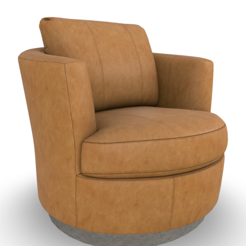 Mid-Century Modern Swivel Barrel Chair