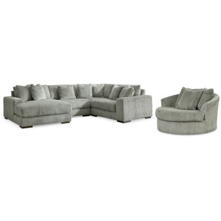 4-Piece Sectional With Chair