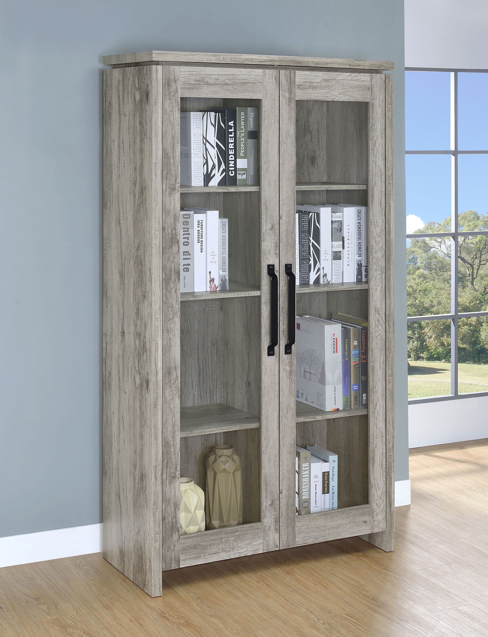 GREY 35.5 X 15.5 X 69 | CURIO CABINET