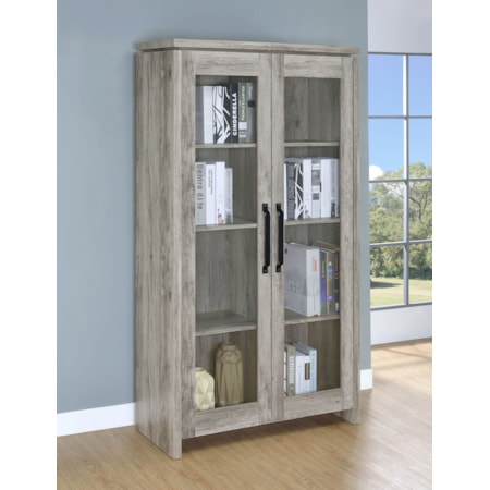 GREY 35.5 X 15.5 X 69 | CURIO CABINET