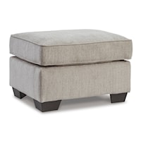 Contemporary Ottoman with Block Legs