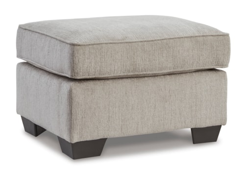 Contemporary Ottoman with Block Legs
