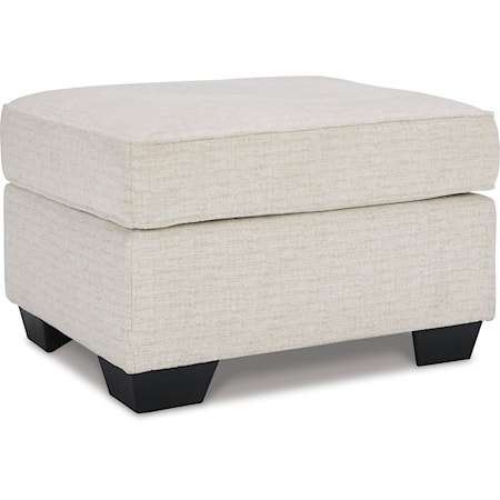 Contemporary Ottoman with Block Legs