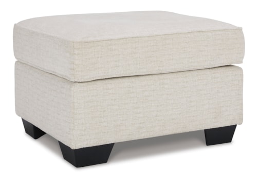 Contemporary Ottoman with Block Legs