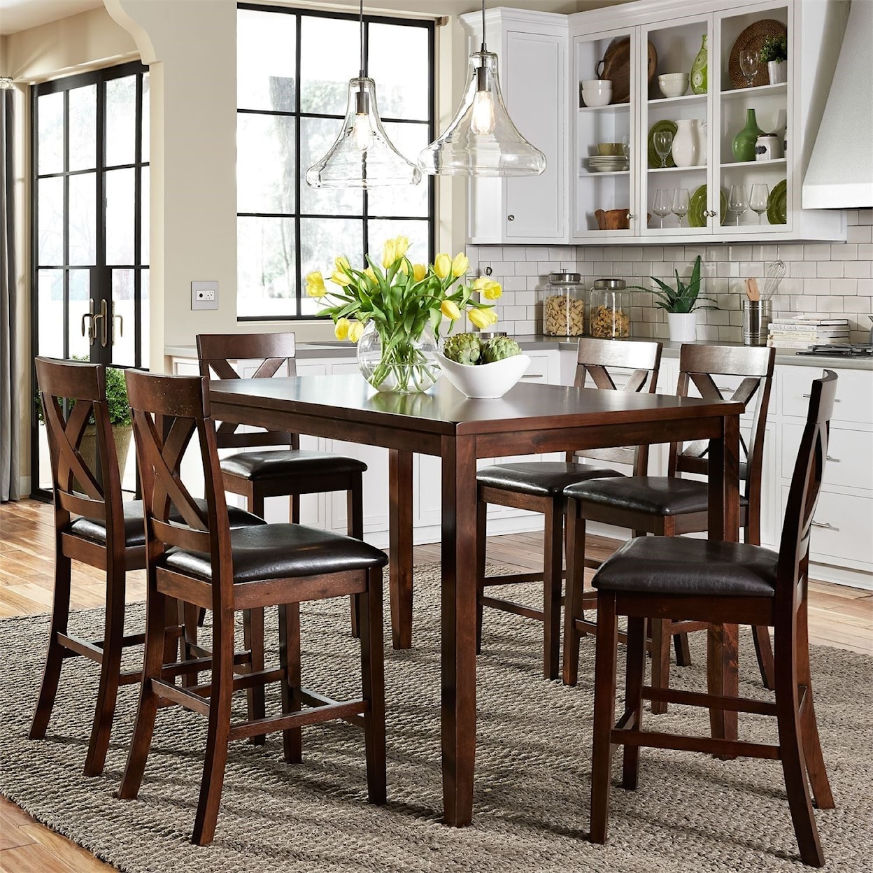 Liberty Furniture Thornton 7-Piece Counter-Height Gathering Dining Set