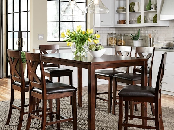 7-Piece Counter-Height Gathering Dining Set