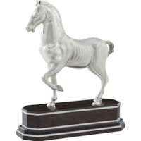 Casual Nickel Plated Horse Sculpture