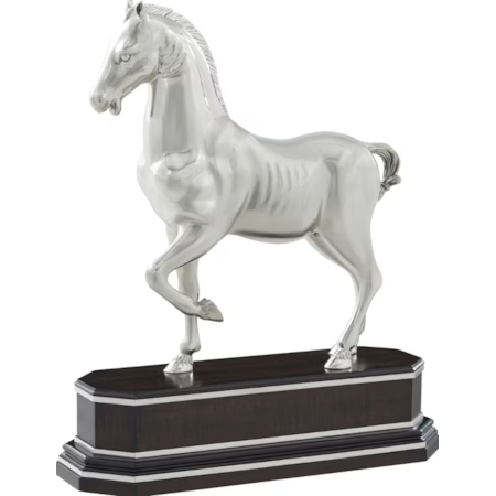 Nickel Plated Horse Sculpture