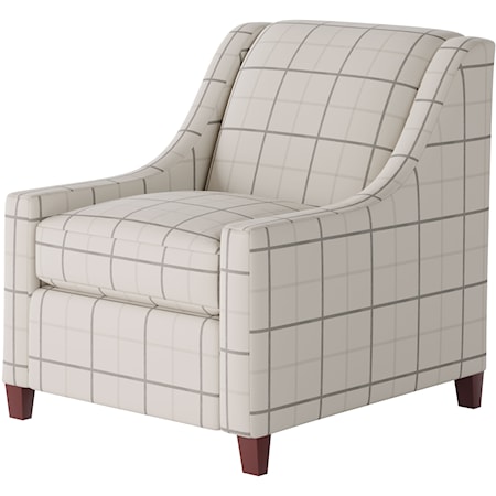 Accent Chair with Sloping Track Arms