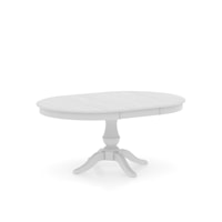 Traditional Customizable Round Pedestal Table with Leaf
