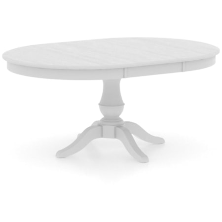 Customizable Round Pedestal Table with Leaf