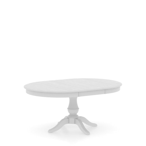 Traditional Customizable Round Pedestal Table with Leaf