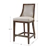 Uttermost Purcell Purcell Leather Counter Stool