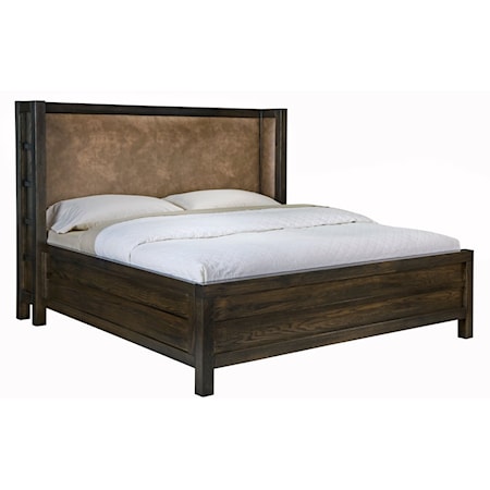 Fontana King Shelter Upholstered Bed with Low Footboard