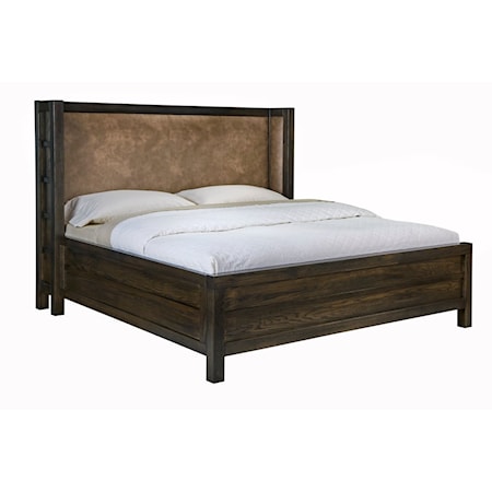 King Shelter Upholstered Bed