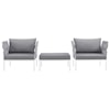 Modway Harmony Outdoor 3 Piece Sectional Sofa Set