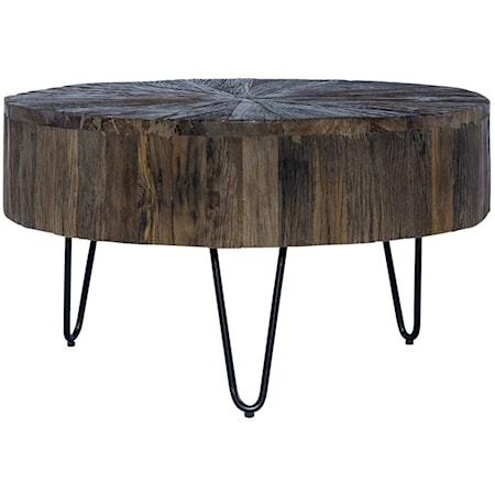 Contemporary Accent Cocktail Table with Hairpin Legs