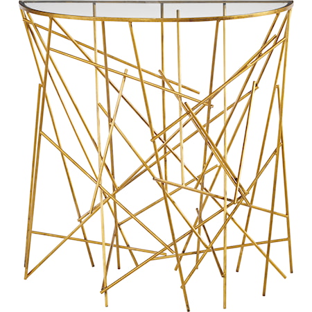 Philosopher Gold Console Table