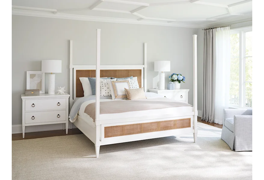 Laguna King Bedroom Set with Poster Bed by Barclay Butera at Baer's Furniture