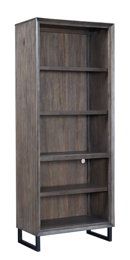 Contemporary Bookcase with Open Storage and Adjustable Shelves