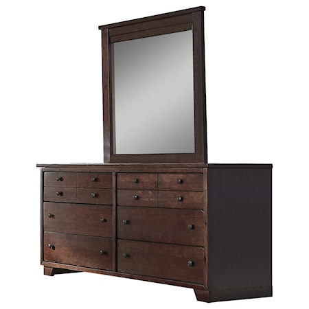 6-Drawer Dresser & Mirror