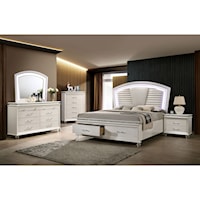 Glam 5 Piece King Bedroom Set with Chest