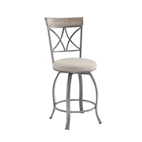 Traditional Pewter Swivel Counter Stool