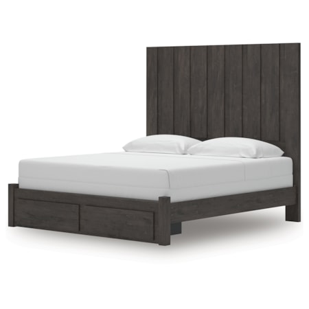 King Panel Storage Bed