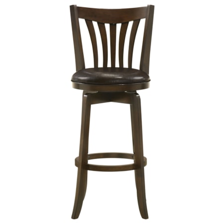 Lambert Wood Pub Height Swivel Bar Chair