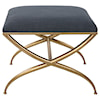 Uttermost Crossing Crossing Small Navy Bench