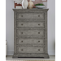 Relaxed Vintage 5-Drawer Chest with Distressed finish