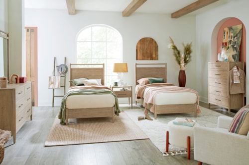 Transitional 6-Piece Twin Bedroom Set