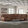 Liberty Furniture Cameron 6-Piece Leather Power Reclining Sectional