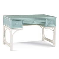 Tropical Writing Desk with Drop-Front Keyboard Drawer