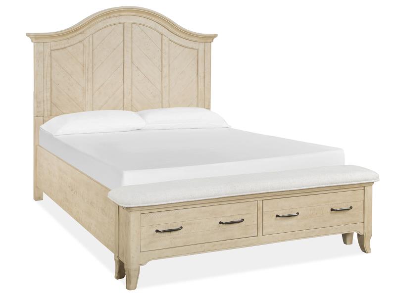 Magnussen Home Harlow Bedroom B549154A Farmhouse Queen Upholstered