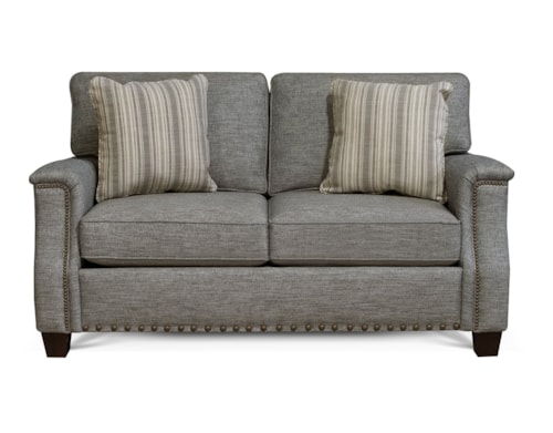 Transitional Loveseat with Nailhead Trim