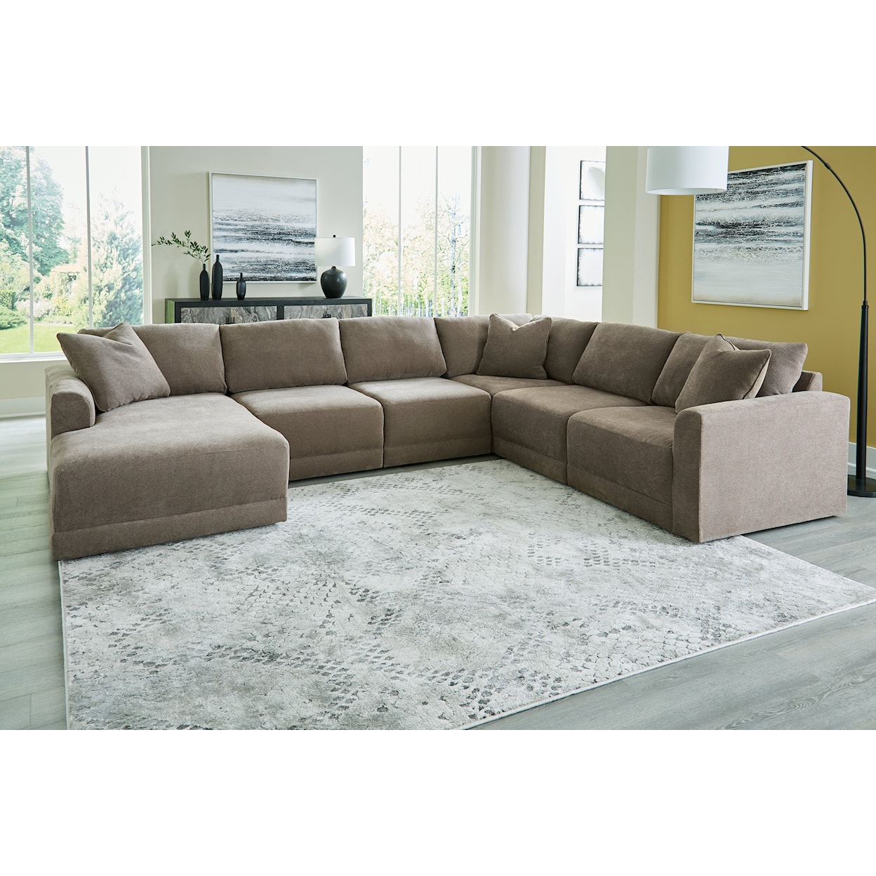 Benchcraft by Ashley Raeanna 6-Piece Sectional With Chaise