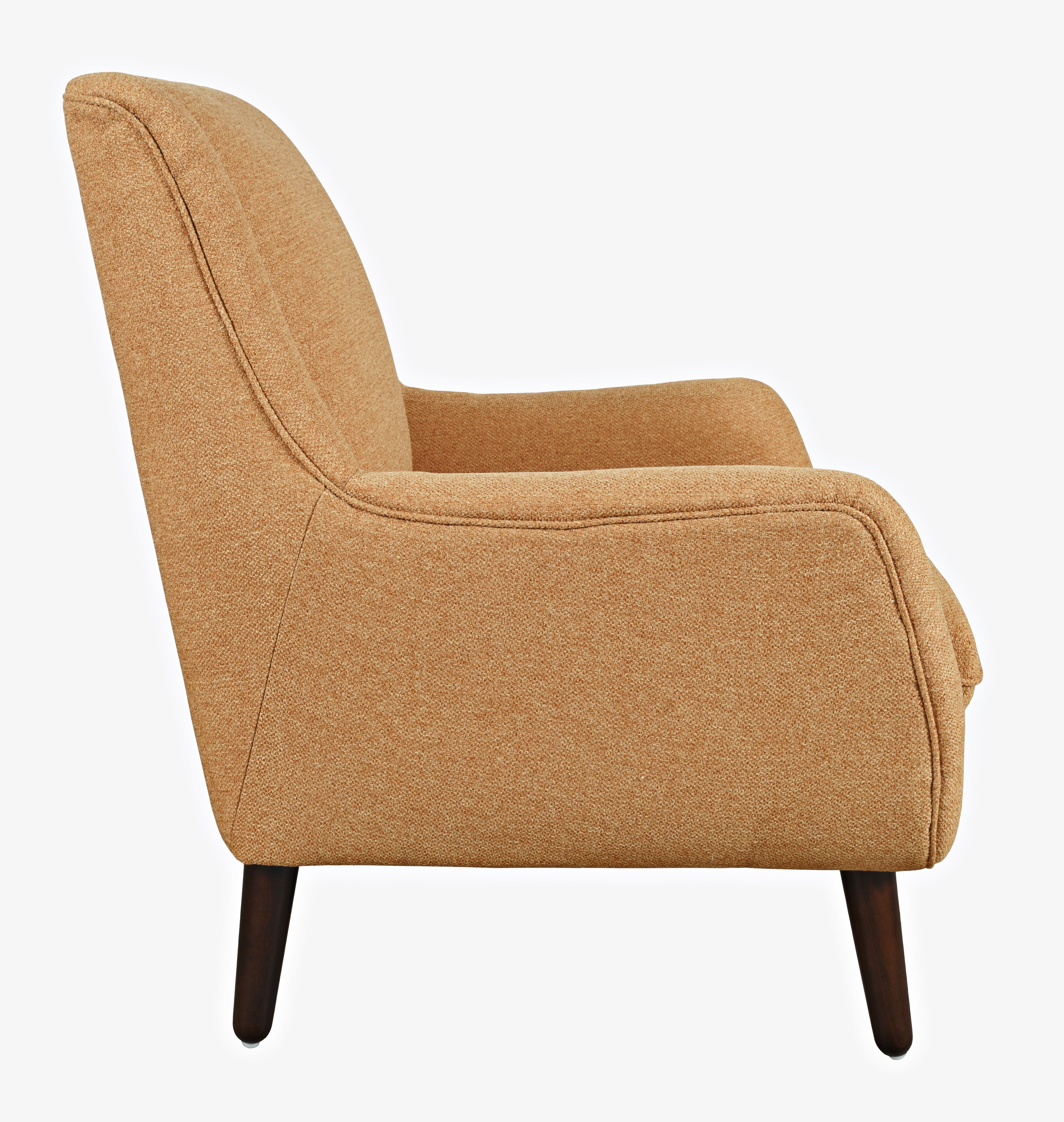 Jofran Theo THEO-CH-GOLD Theo Mid-Century Modern Upholstered Accent ...