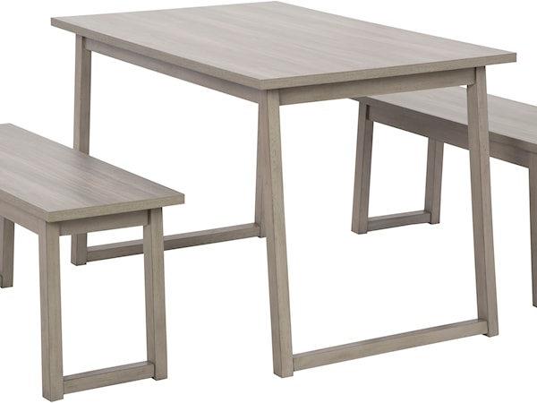Dining Table and Benches (Set of 3)