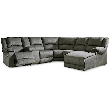 6-Piece Reclining Sectional with Chaise