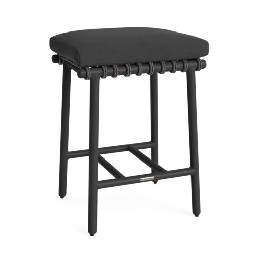 Oscar Cushioned Backless Rope Counter Stool