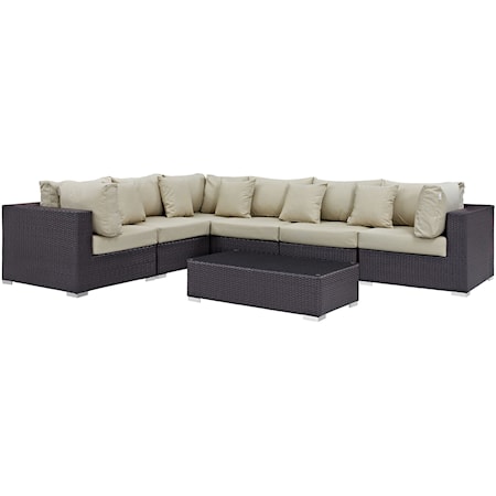 Outdoor 7 Piece Sectional Set