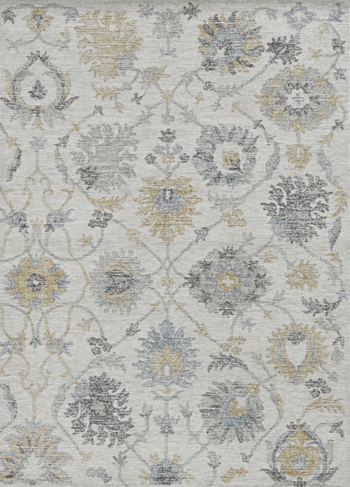 6'6" x 9'6" Ivory Rectangle Rug