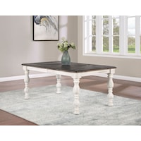 Farmhouse Dining Table with 18-Inch Table Leaf